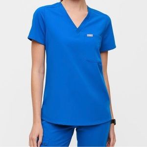 Figs Scrub top, royal blue